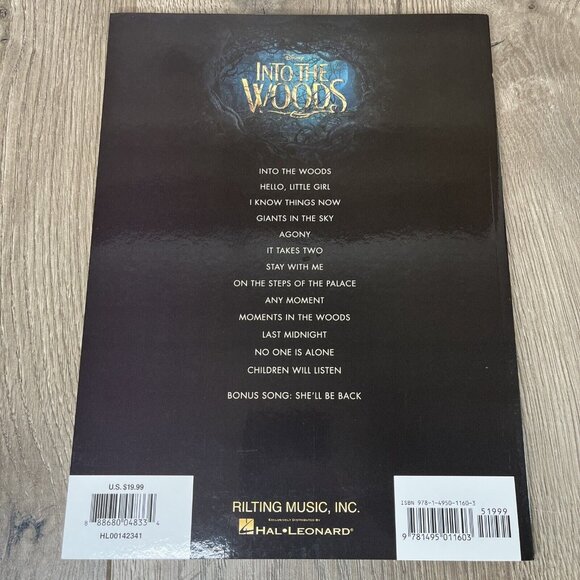 Disney’s Into the Woods Movie Vocal Selections Book Hal Leonard - Picture 3 of 5